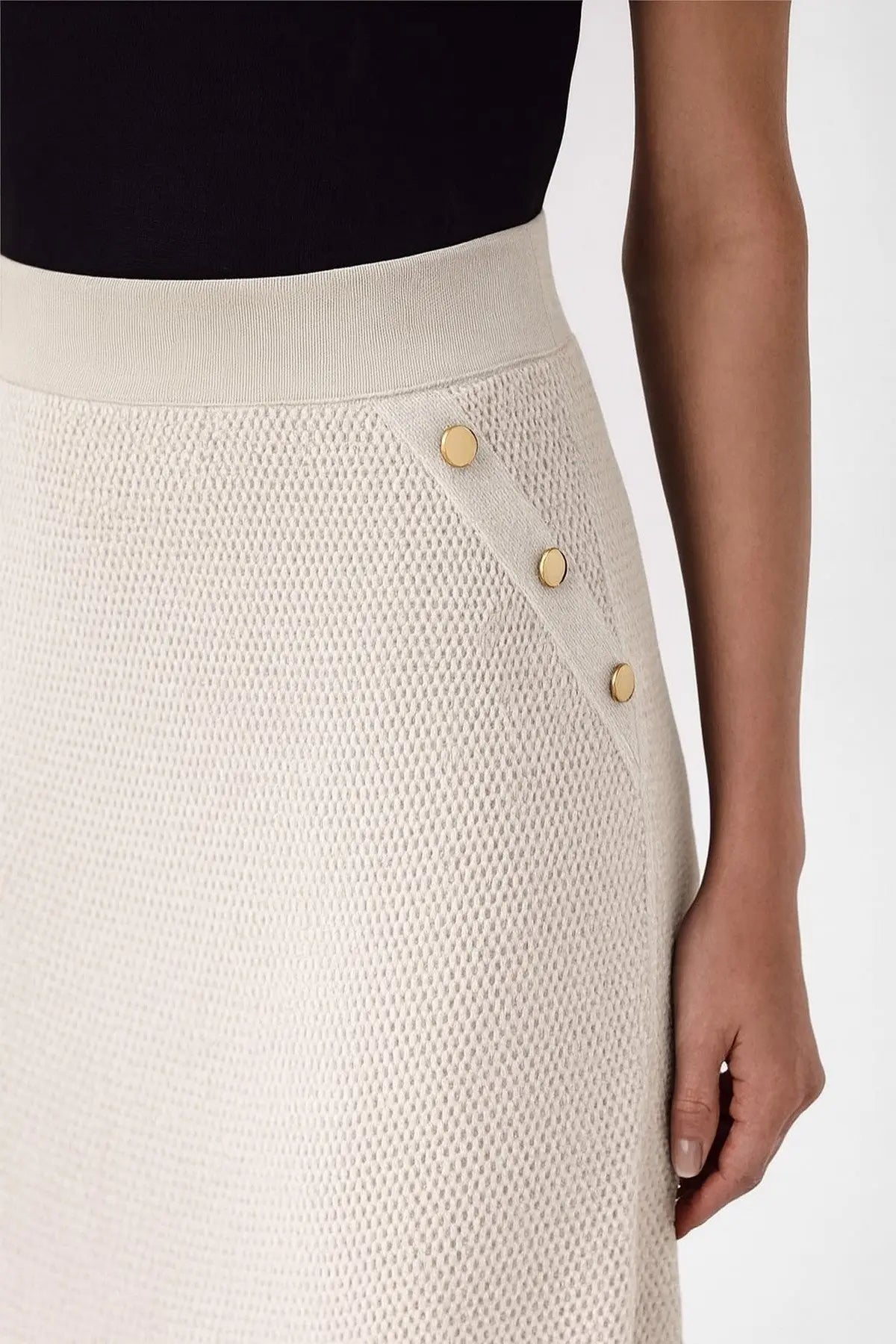 Ekru Fileli Midi Boy Etek  Mısırlı 1951