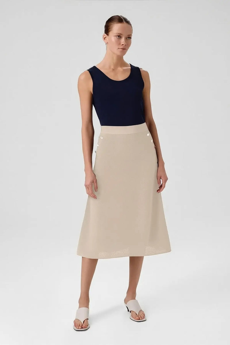 Açık Bej Fileli Midi Boy Etek  Mısırlı 1951