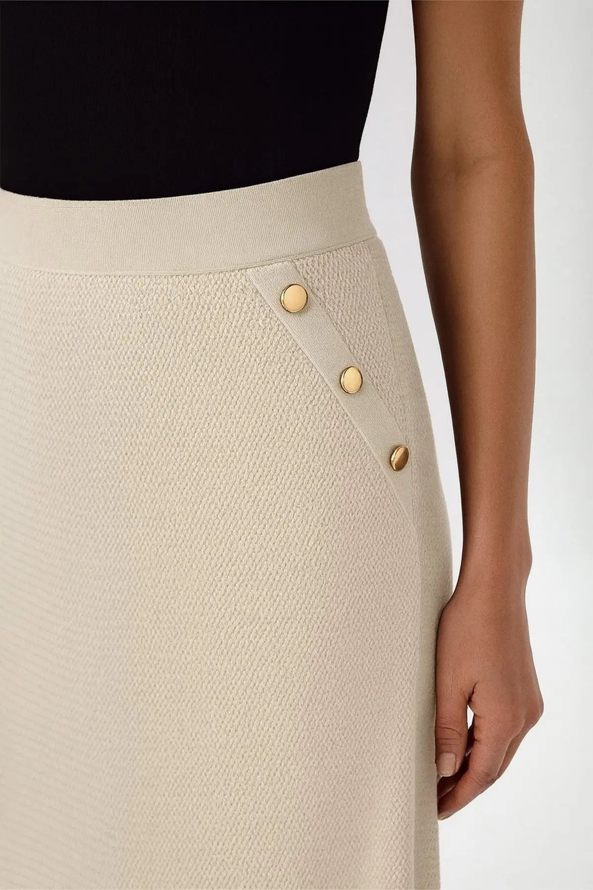 Açık Bej Fileli Midi Boy Etek  Mısırlı 1951