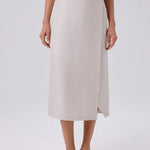 Taş Kruvaze Asimetrik Yırtmaçlı Midi Etek  Mısırlı 1951