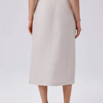 Taş Kruvaze Asimetrik Yırtmaçlı Midi Etek  Mısırlı 1951