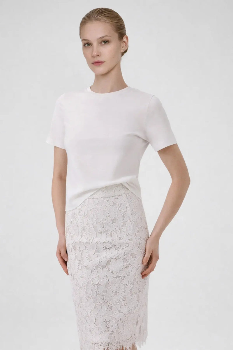 Ekru Dantelli Midi Boy Etek  Mısırlı 1951