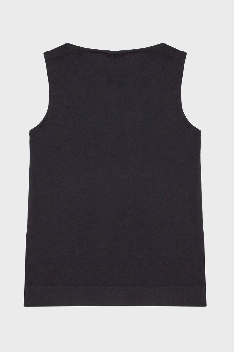 Siyah Kalın Askılı Triko Kadın Atlet  Mısırlı 1951