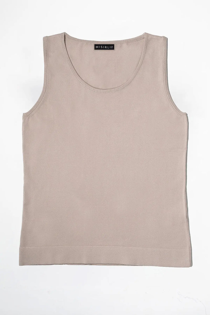 Camel Kalın Askılı Triko Kadın Atlet  Mısırlı 1951