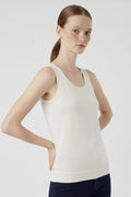 Ekru Kalın Askılı Triko Kadın Atlet