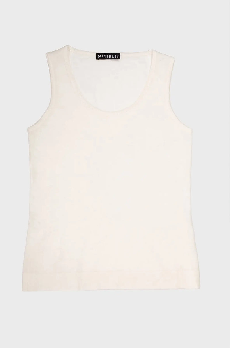 Ekru Kalın Askılı Triko Kadın Atlet  Mısırlı 1951