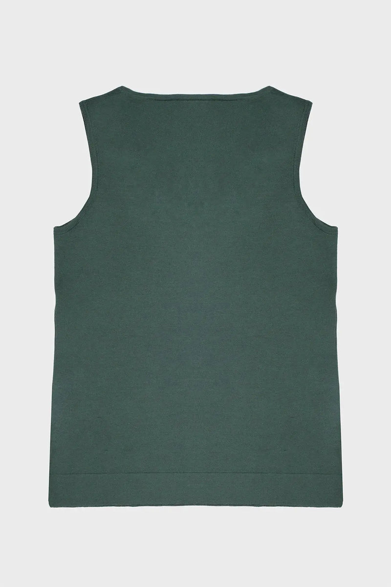 Yeşil Kalın Askılı Triko Kadın Atlet  Mısırlı 1951