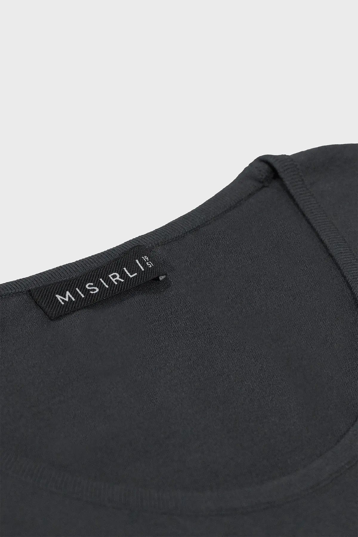 Koyu Gri Kalın Askılı Triko Kadın Atlet  Mısırlı 1951