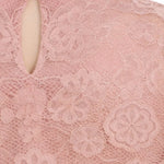 Gül Kurusu Dantelli Kısa Kollu Bluz  Mısırlı 1951