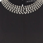 Siyah Yakası Taş İşlemeli Mini Elbise  Mısırlı 1951