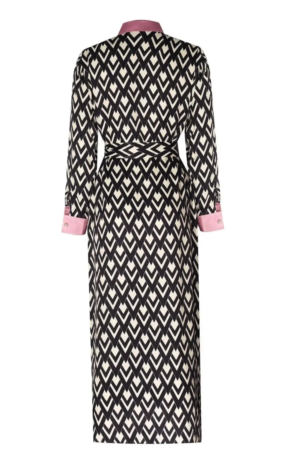 Multicolor Geometrik Desenli Gömlek Elbise - Mısırlı 1951