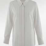 Ekru Pilise Detaylı Kadın Gömlek