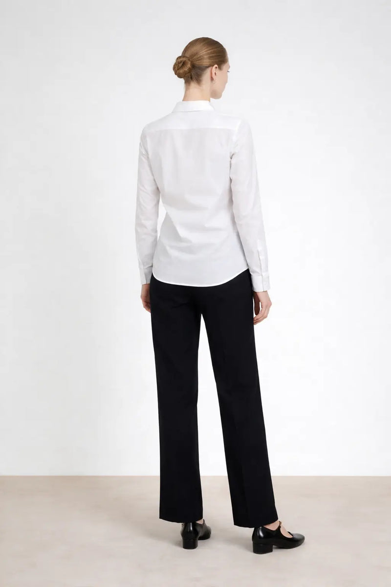 Ekru Taşlı Düğmeli Uzun Kollu Kadın Gömlek  Mısırlı 1951