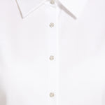 Ekru Taşlı Düğmeli Uzun Kollu Kadın Gömlek