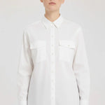 Ekru Cep Detaylı Kadın Gömlek  Mısırlı 1951