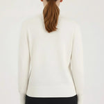 Ekru Bisiklet Yaka Düğmeli Kadın Hırka  Mısırlı 1951