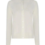 Ekru Bisiklet Yaka Düğmeli Kadın Hırka  Mısırlı 1951