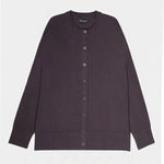 Acı Kahverengi Bisiklet Yaka Düğmeli Kadın Hırka  Mısırlı 1951