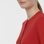 Kırmızı Bisiklet Yaka Düğmeli Kadın Hırka  Mısırlı 1951