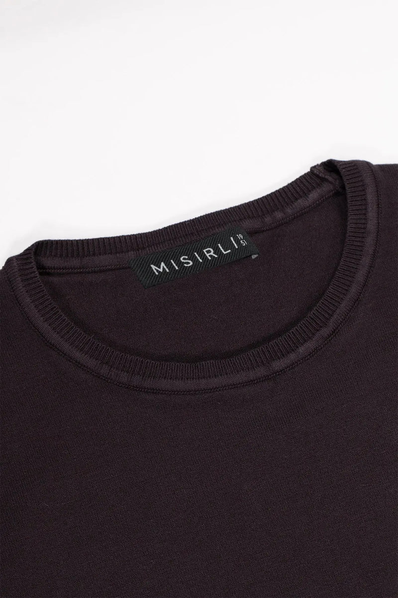 Acı Kahve Bisiklet Yaka Kadın Tişört  Mısırlı 1951