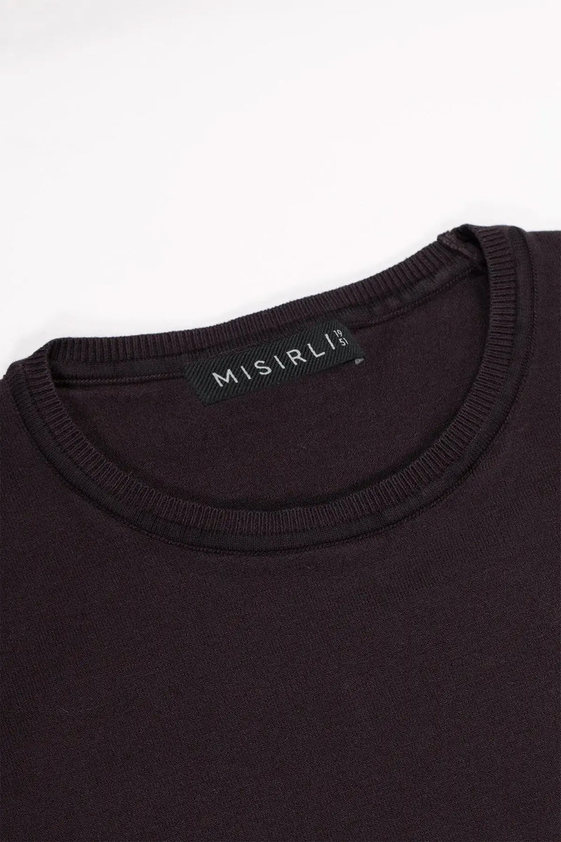 Acı Kahve Bisiklet Yaka Kadın Tişört  Mısırlı 1951