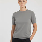 Gri Bisiklet Yaka Kadın Tişört  Mısırlı 1951