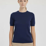 Lacivert Bisiklet Yaka Kadın Tişört  Mısırlı 1951