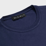 Lacivert Bisiklet Yaka Kadın Tişört  Mısırlı 1951