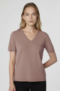 Camel V Yaka Kadın Tişört
