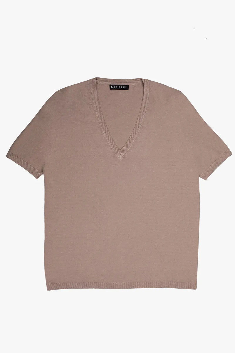 Camel V Yaka Kadın Tişört  Mısırlı 1951