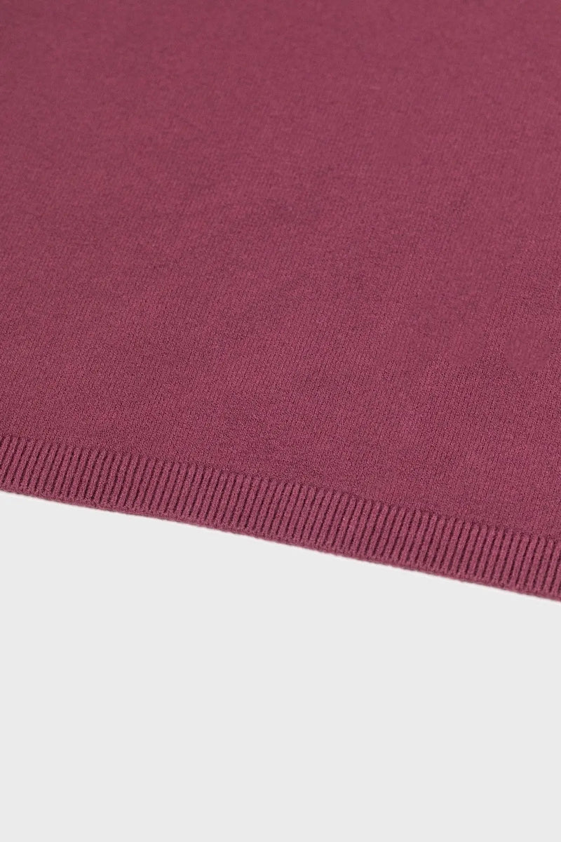 Mürdüm V Yaka Kadın Tişört