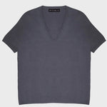 Koyu Gri V Yaka Kadın Tişört  Mısırlı 1951