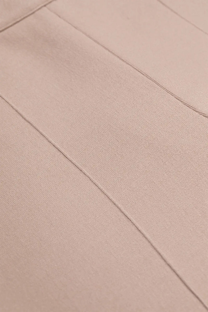 Camel Nervür Dikişli Kadın Pantolon