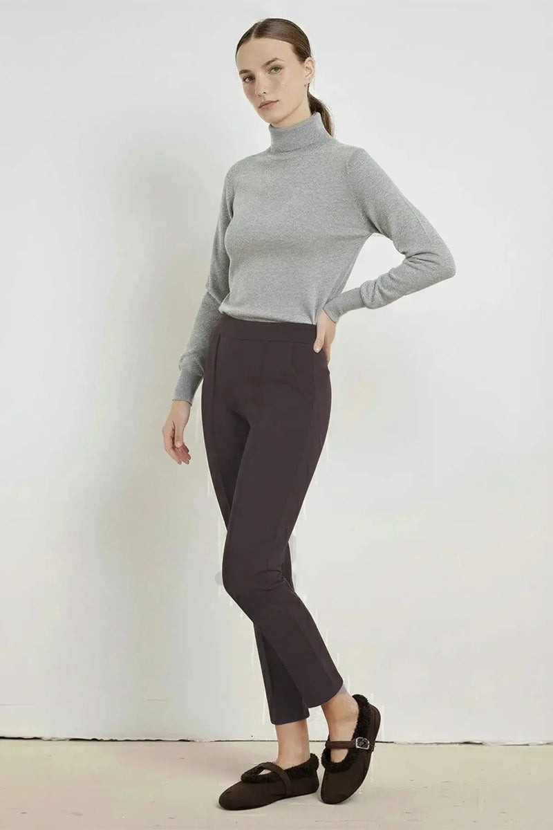 Acı Kahve Nervür Dikişli Kadın Pantolon  Mısırlı 1951