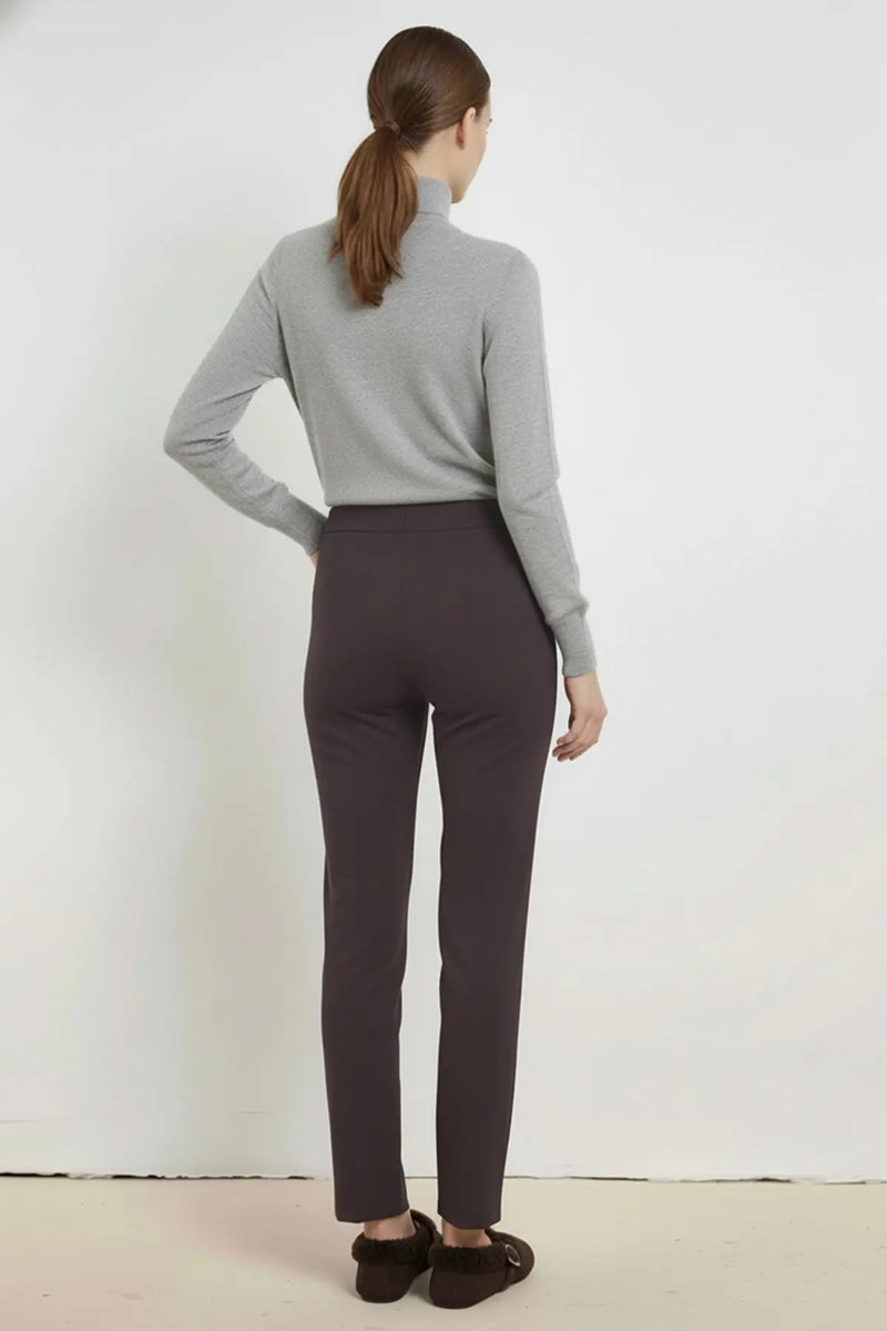 Acı Kahve Nervür Dikişli Kadın Pantolon  Mısırlı 1951