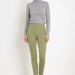 Yeşil Nervür Dikişli Kadın Pantolon - Mısırlı 1951