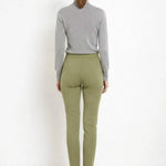 Yeşil Nervür Dikişli Kadın Pantolon - Mısırlı 1951