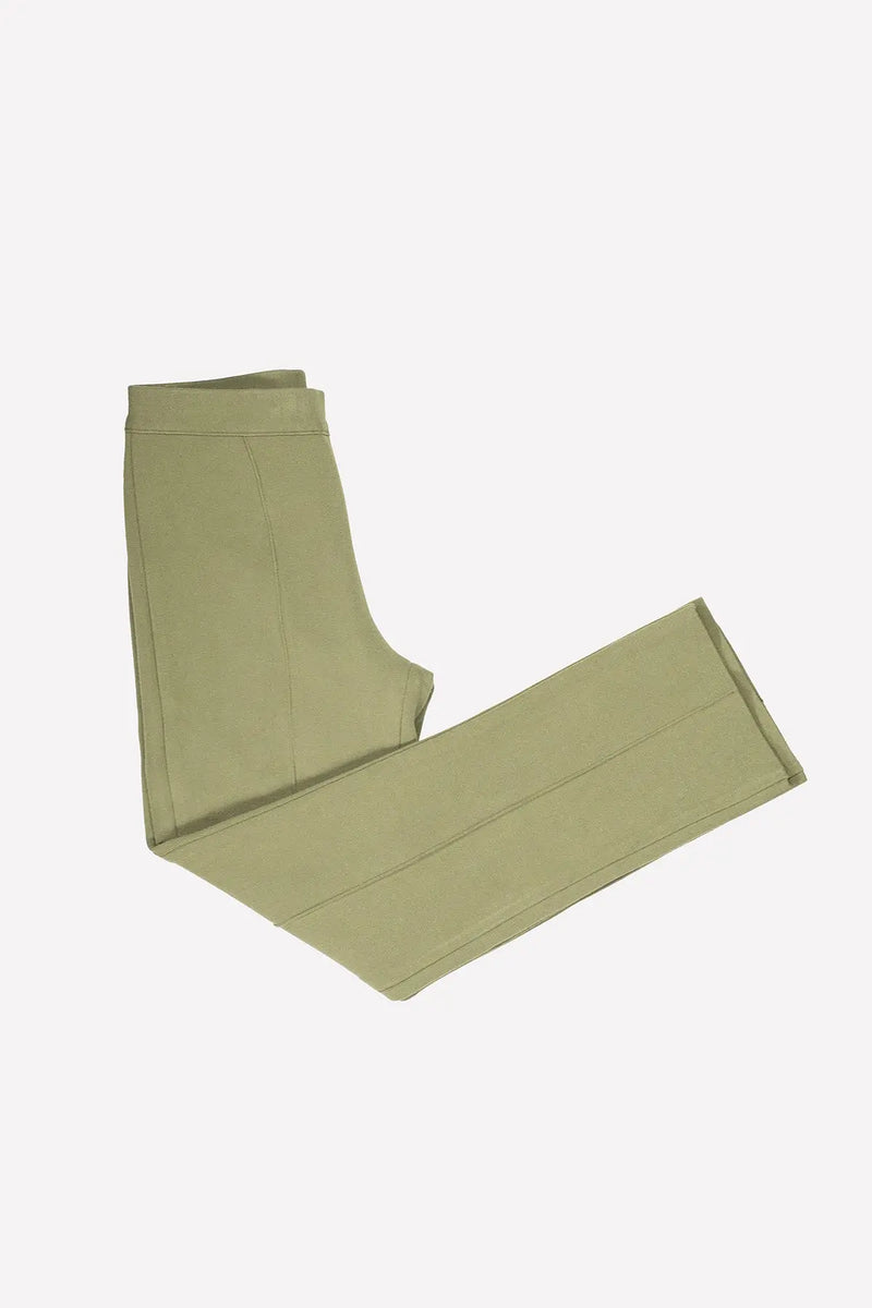 Yeşil Nervür Dikişli Kadın Pantolon  Mısırlı 1951