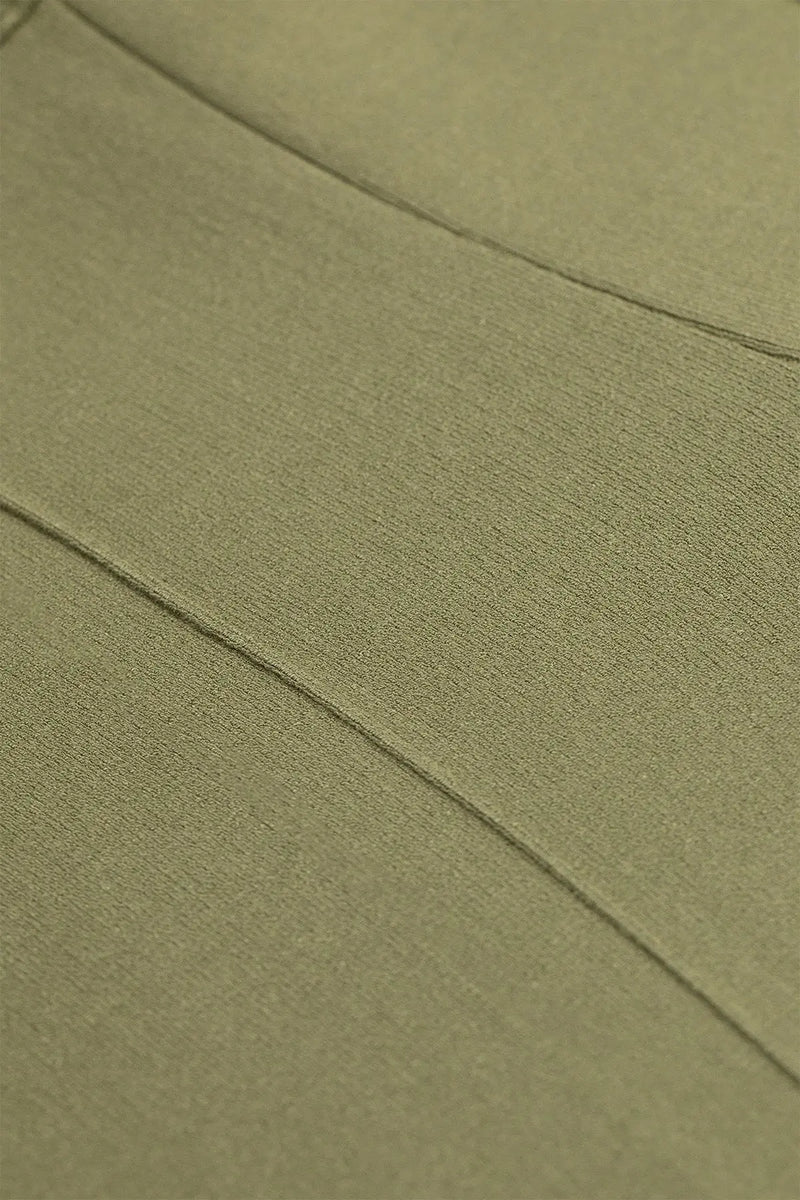 Yeşil Nervür Dikişli Kadın Pantolon