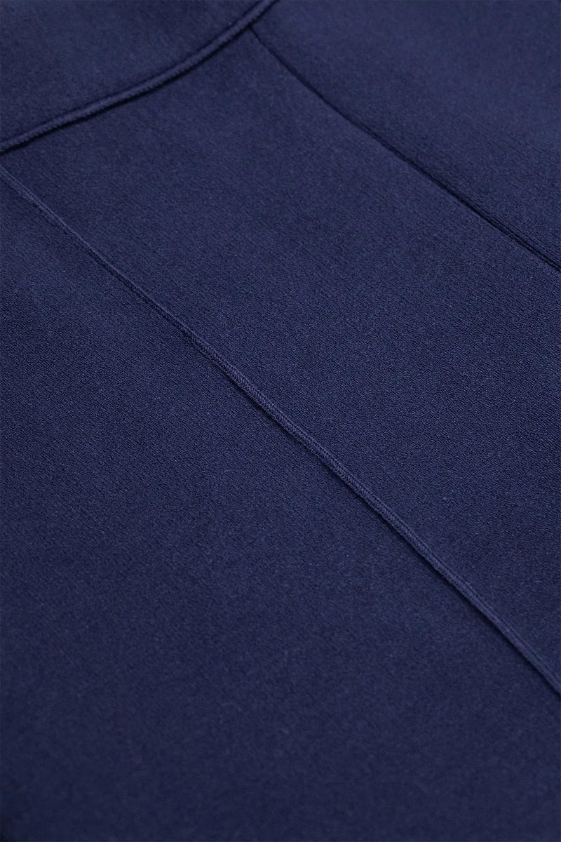 Lacivert Nervür Dikişli Kadın Pantolon