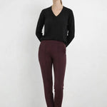 Mürdüm Nervür Dikişli Kadın Pantolon - Mısırlı 1951