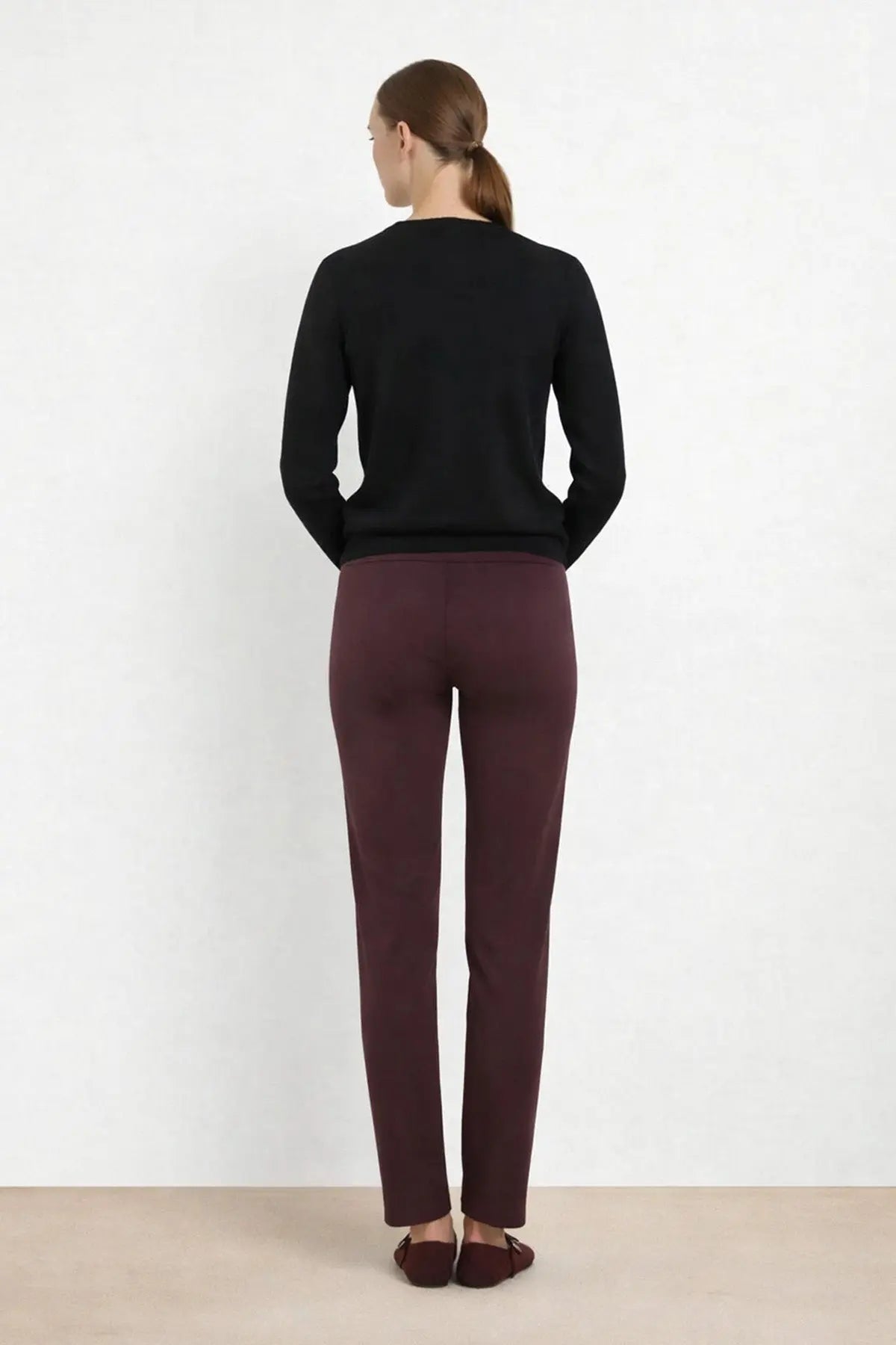 Mürdüm Nervür Dikişli Kadın Pantolon - Mısırlı 1951