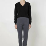 Koyu Gri Nervür Dikişli Kadın Pantolon  Mısırlı 1951