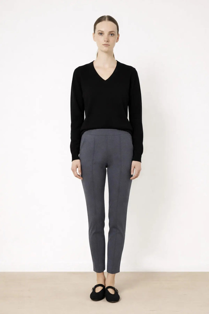 Koyu Gri Nervür Dikişli Kadın Pantolon - Mısırlı 1951