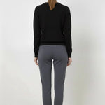 Koyu Gri Nervür Dikişli Kadın Pantolon  Mısırlı 1951