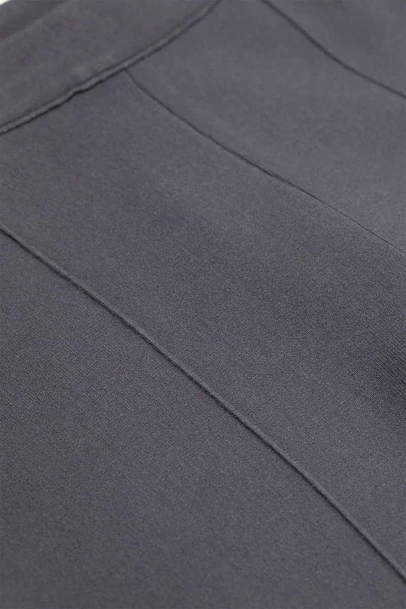 Koyu Gri Nervür Dikişli Kadın Pantolon