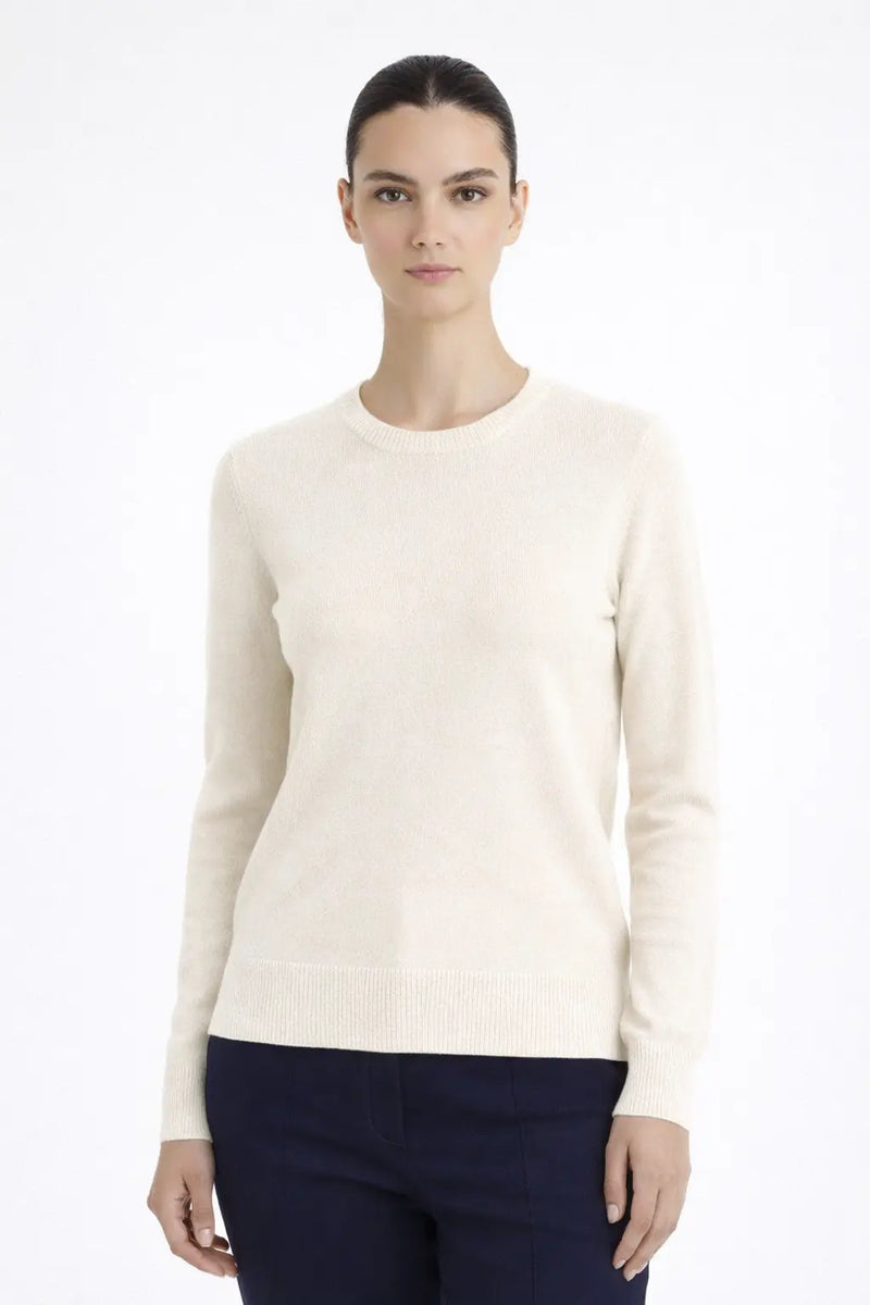 Ekru Bisiklet Yaka Kadın Kazak  Mısırlı 1951