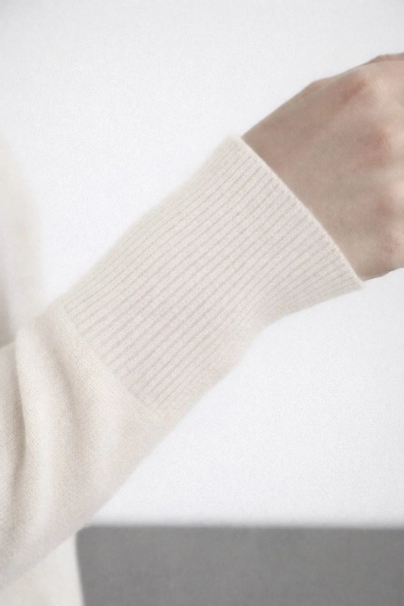 Ekru Bisiklet Yaka Kadın Kazak  Mısırlı 1951