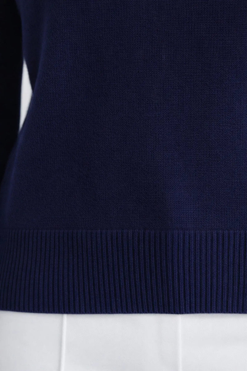 Lacivert Bisiklet Yaka Kadın Kazak