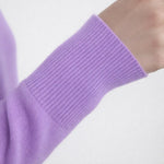 Eflatun Bisiklet Yaka Kadın Kazak  Mısırlı 1951